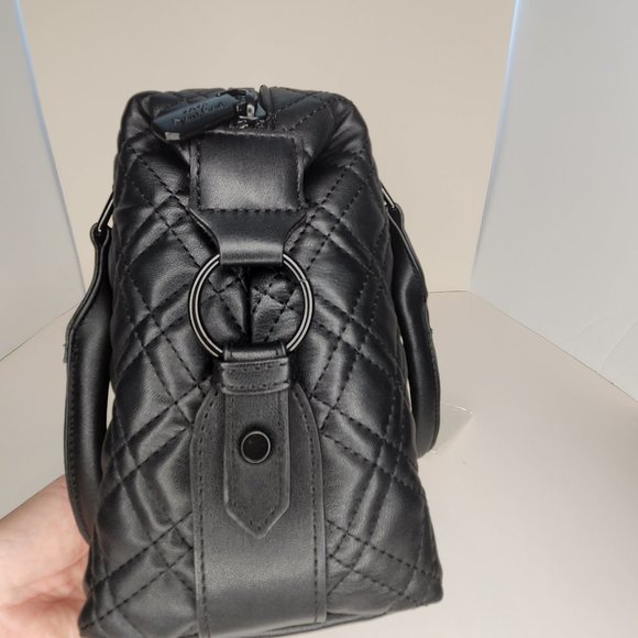 Darcy Mark's London Black Quilted Vegan Leather Satchel - NWT - Picture 8 of 9